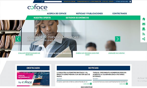 coface páginas web