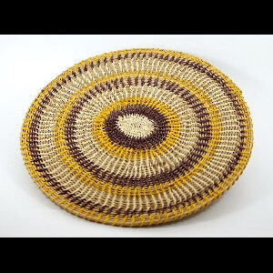 Panera Waorani Artesanal Natural Amarillo Marrón