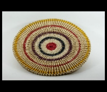 Panera Waorani Artesanal Natural Amarillo Rojo Marrón Gris