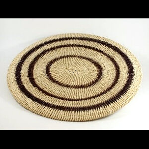 Panera Waorani Artesanal Natural 3 circulos Marrón oscuro