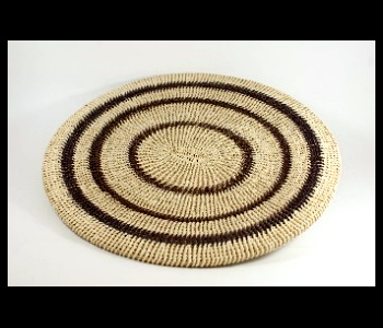 Panera Waorani Artesanal Natural 3 circulos Marrón oscuro