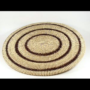 Panera Waorani Artesanal Natural 3 circulos Marrón claro