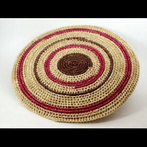 Panera Waorani Artesanal Natural circulos rojo y Marrón