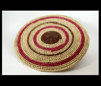 Panera Waorani Artesanal Natural circulos rojo y Marrón