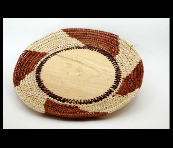 Panera Waorani Artesanal Natural 4 aspas marrón