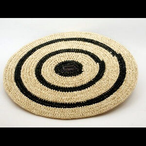 Panera Waorani Artesanal Natural centro circular negro