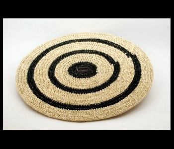 Panera Waorani Artesanal Natural centro circular negro