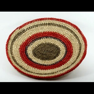 Panera ovalada Waorani Artesanal Natural verde y marrón