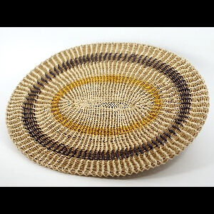 Panera Waorani Artesanal Natural Gris y amarillo