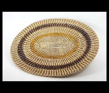 Panera Waorani Artesanal Natural Gris y amarillo