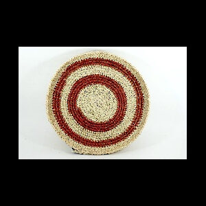 Canasta tejida Waorani 2 círculos gruesos marrón