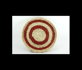 Canasta tejida Waorani 2 círculos gruesos marrón