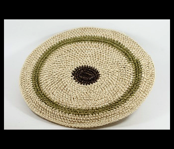 Panera Waorani Artesanal Natural Verde y Gris