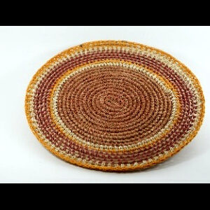 Panera Waorani Artesanal Marrón Natural y Amarillo