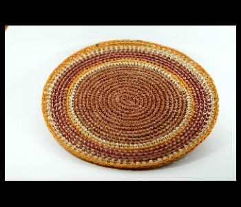 Panera Waorani Artesanal Marrón Natural y Amarillo