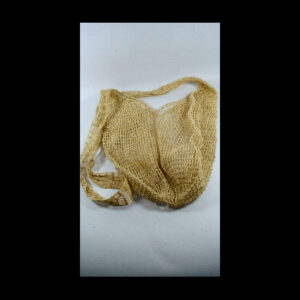 Shigra o bolso Waorani tejido a mano color natural